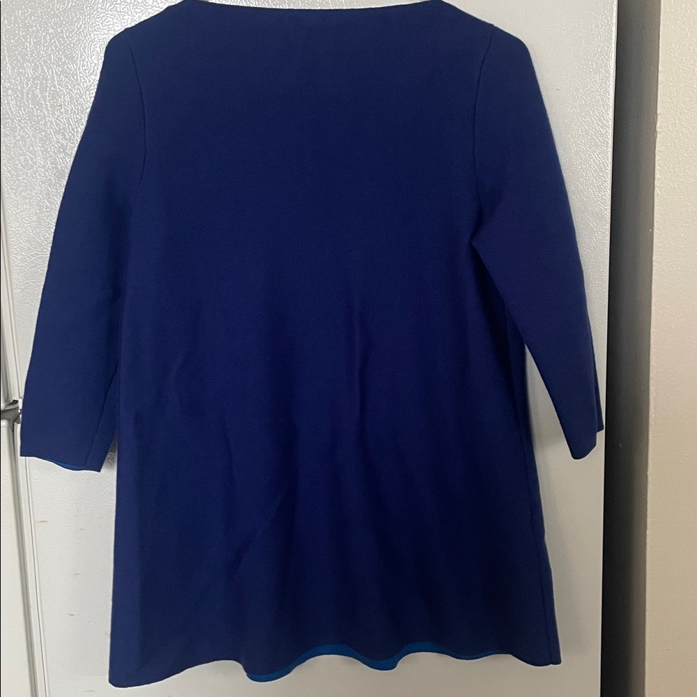 COS Medium Blue Wool 3/4 Quarter Length Sleeve Sweater - Picture 6 of 6
